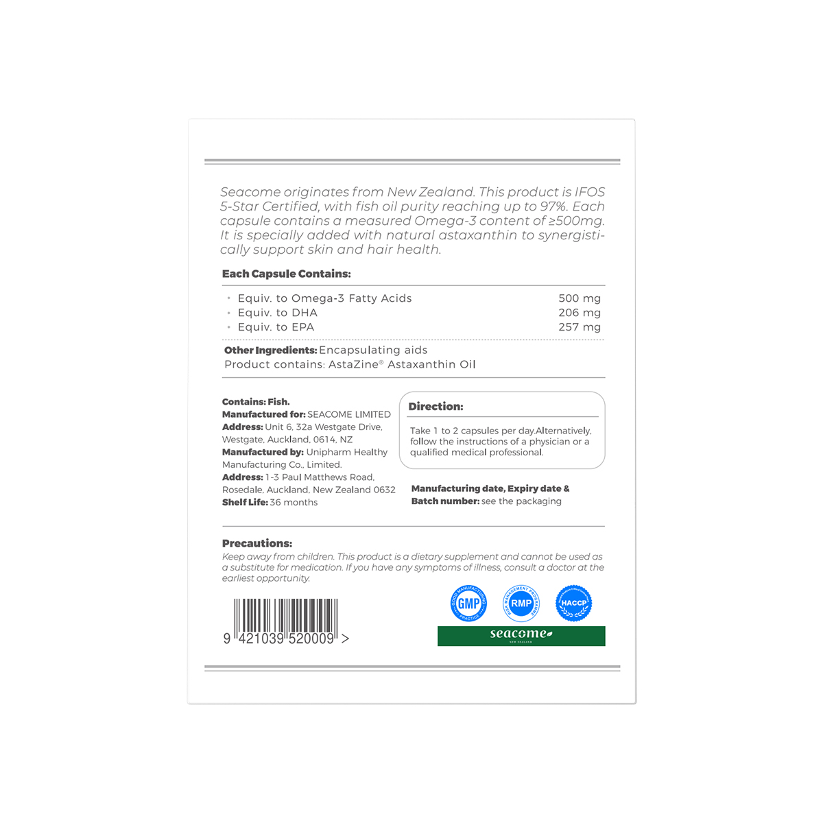 Seacome Astaxanthin Fish Oil