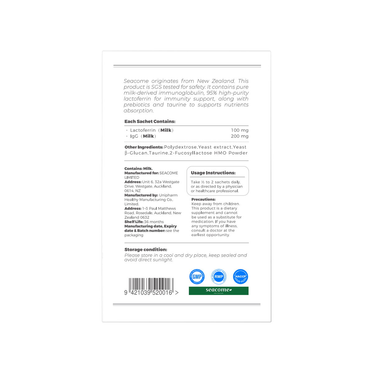 seacome Maternal Lactoferrin