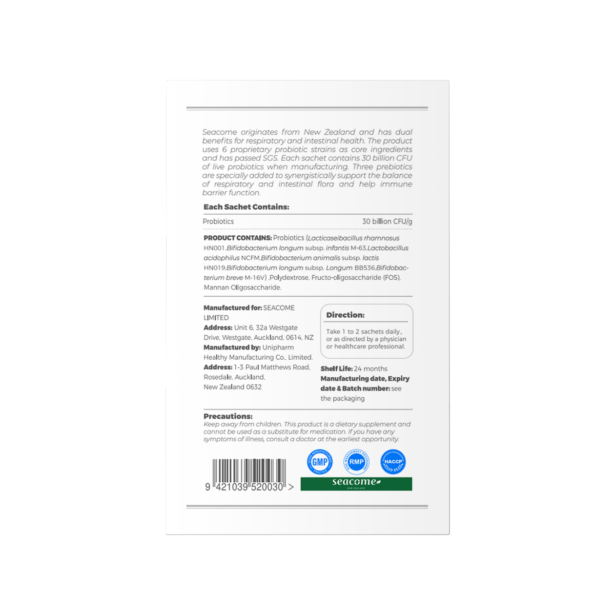 seacome DUAL SUPPORT PROBIOTICS
