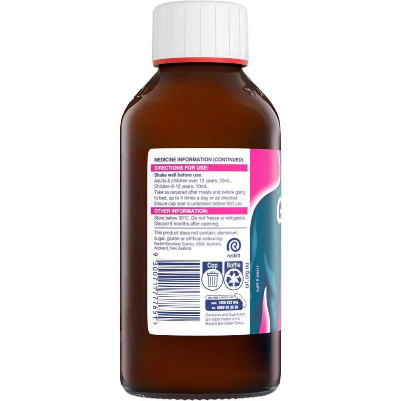 Gaviscon Dual Action Peppermint 500ml