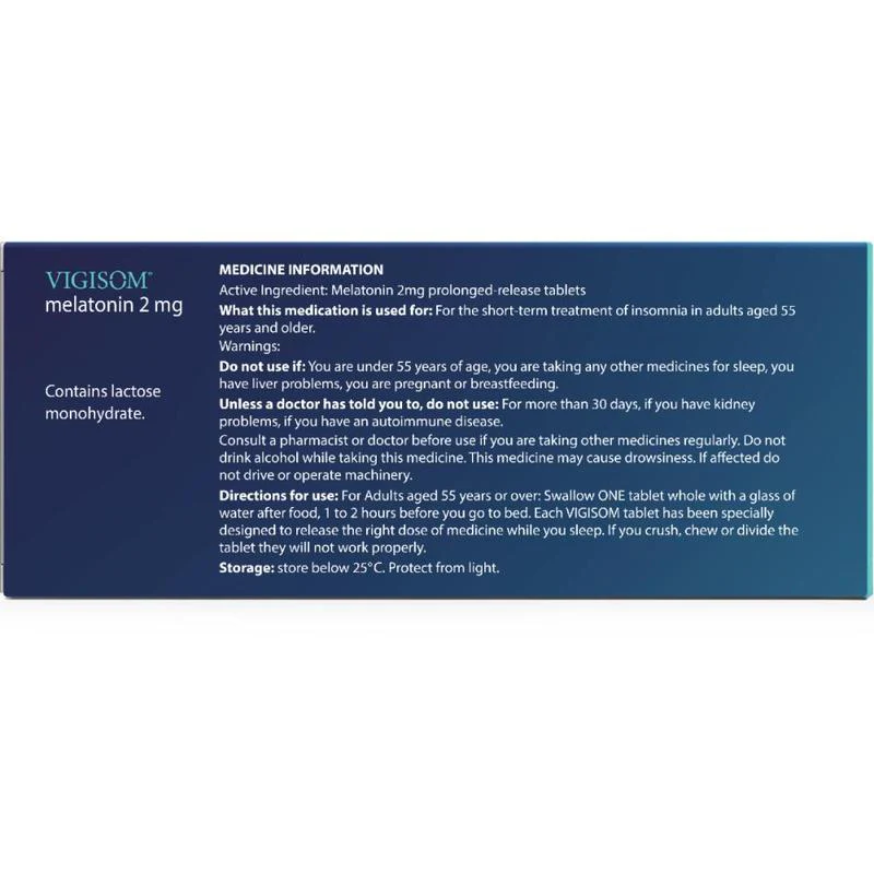 Vigisom Melatonin 2mg Tablets 30s